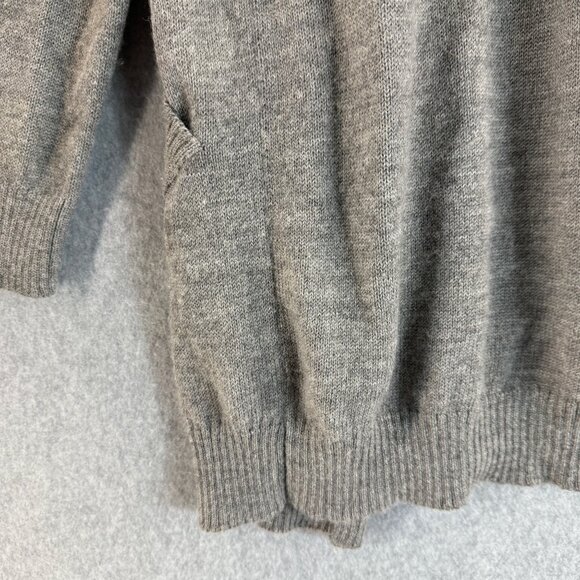 Eileen Fisher Women's Medium Gray‎ Cardigan Sweater Baby Alpaca Wool Open Front - Picture 10 of 16